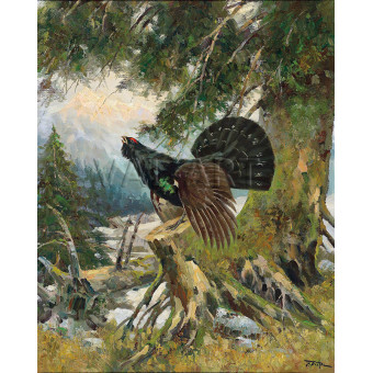 РЕПРОДУКЦИИ НА КАРТИНИ Пеещ глухар (1936)